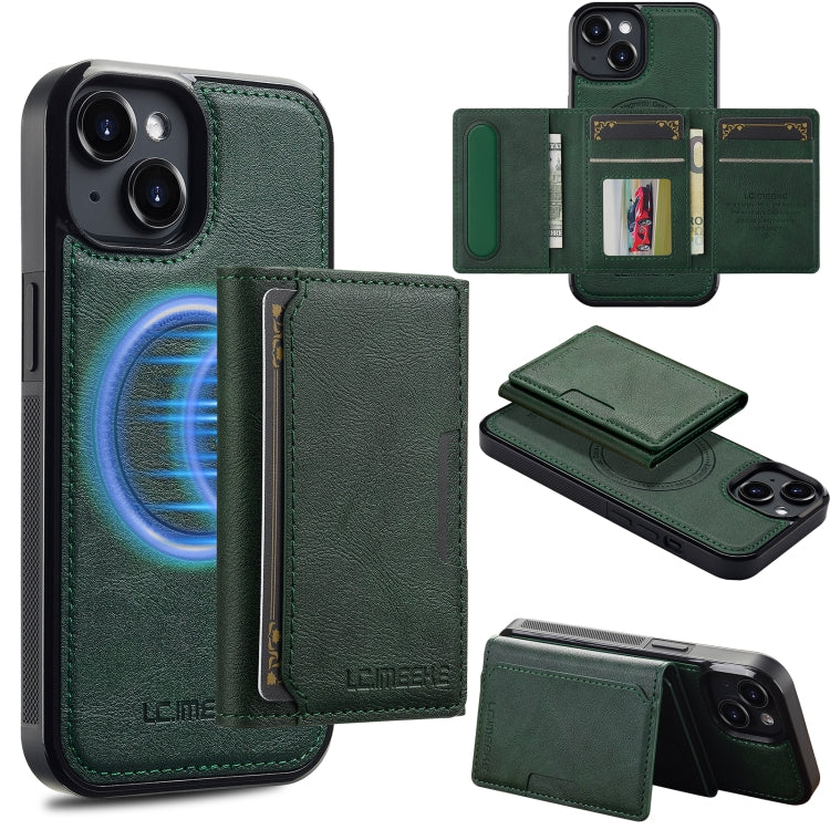 LC.IMEEKE L5 Series Detachable RFID Card Bag Magsafe Phone Case, For iPhone 15, For iPhone 14 / 13, For iPhone 14 Pro, For iPhone 14 Pro Max