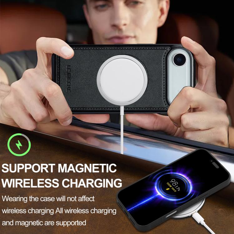 LC.IMEEKE L5 Series Detachable RFID Card Bag Magsafe Phone Case, For iPhone Air, For iPhone 16 Pro Max, For iPhone 16 Pro, For iPhone 16 Plus