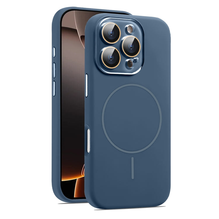 AG Fine Hole Liquid Silicone MagSafe Magnetic Phone Case, For iPhone 16 Pro Max, For iPhone 16 Pro