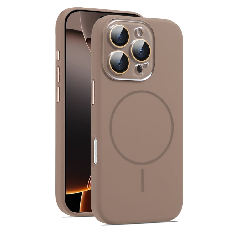 AG Fine Hole Liquid Silicone MagSafe Magnetic Phone Case, For iPhone 16 Pro Max, For iPhone 16 Pro