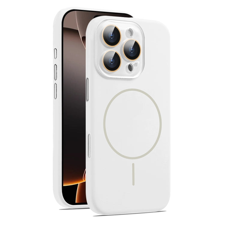 AG Fine Hole Liquid Silicone MagSafe Magnetic Phone Case, For iPhone 16 Pro Max, For iPhone 16 Pro