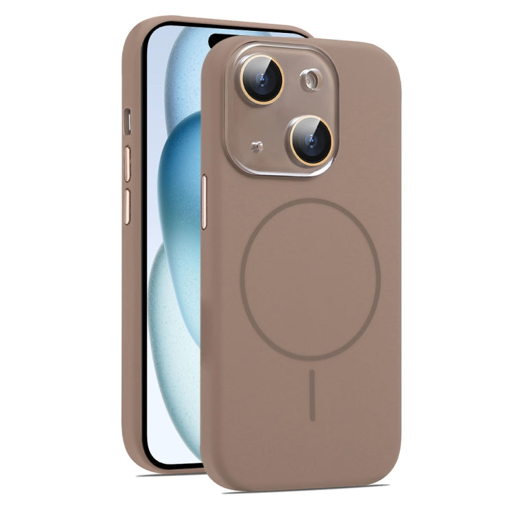 AG Fine Hole Liquid Silicone MagSafe Magnetic Phone Case, For iPhone 15, For iPhone 14