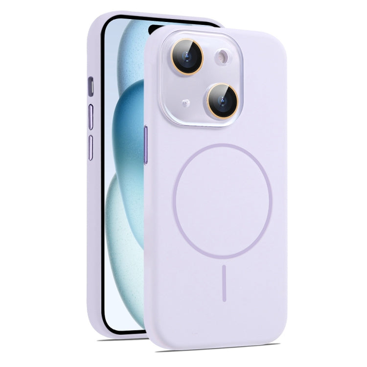 AG Fine Hole Liquid Silicone MagSafe Magnetic Phone Case, For iPhone 15, For iPhone 14