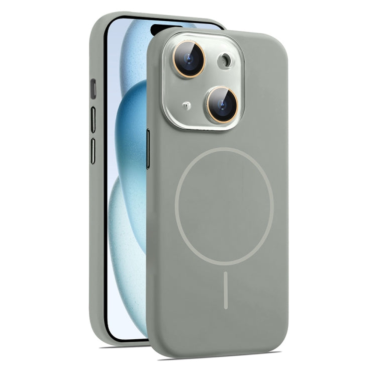 AG Fine Hole Liquid Silicone MagSafe Magnetic Phone Case, For iPhone 15, For iPhone 14