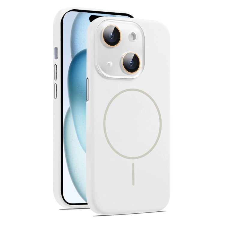 AG Fine Hole Liquid Silicone MagSafe Magnetic Phone Case, For iPhone 15, For iPhone 14