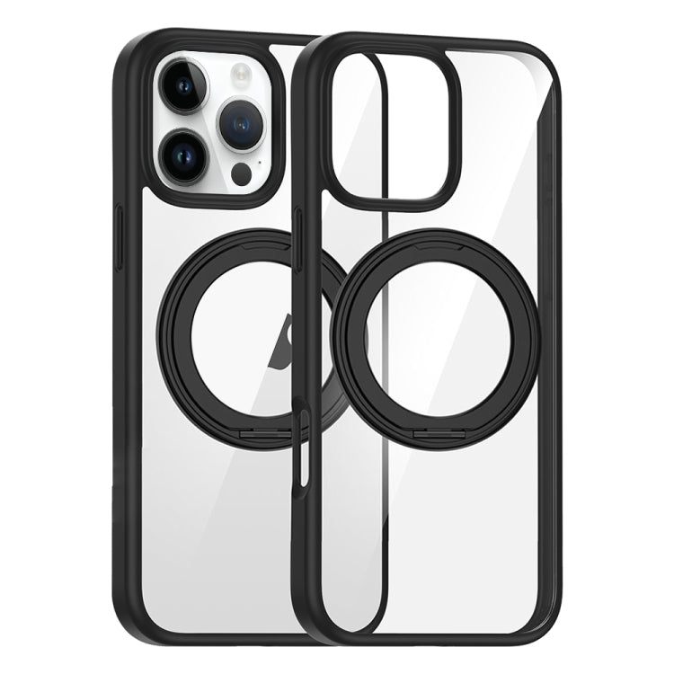 High Transparency 360 Degree Rotating Holder MagSafe Phone Case, For iPhone 15 Pro Max, For iPhone 15 Pro, For iPhone 15, For iPhone 14