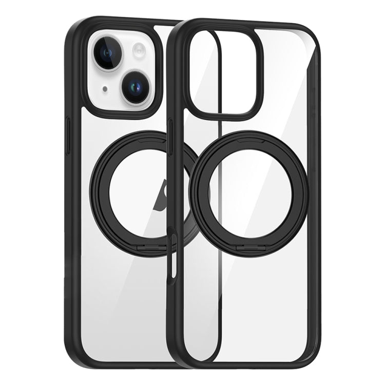 High Transparency 360 Degree Rotating Holder MagSafe Phone Case, For iPhone 15 Pro Max, For iPhone 15 Pro, For iPhone 15, For iPhone 14