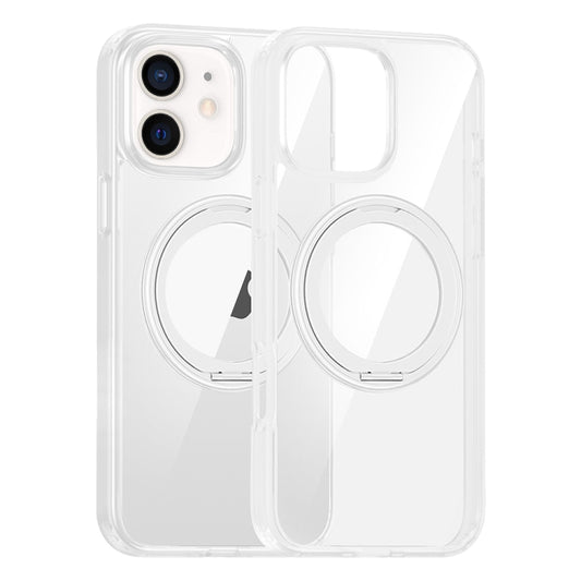 High Transparency 360 Degree Rotating Holder MagSafe Phone Case, For iPhone 11