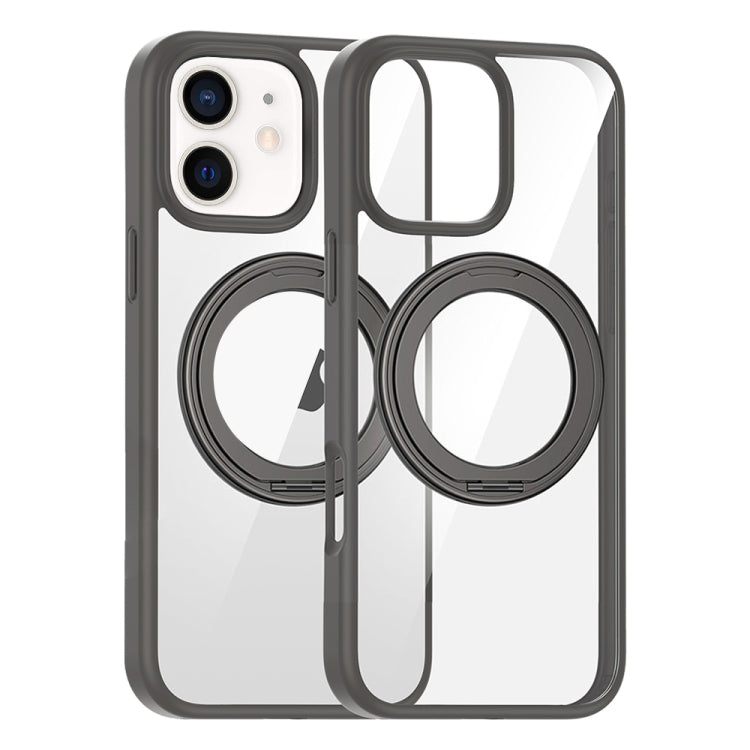 High Transparency 360 Degree Rotating Holder MagSafe Phone Case, For iPhone 11