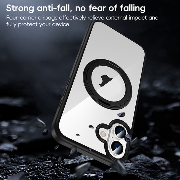 High Transparency 360 Degree Rotating Holder MagSafe Phone Case, For iPhone 15 Pro Max, For iPhone 15 Pro, For iPhone 15, For iPhone 14