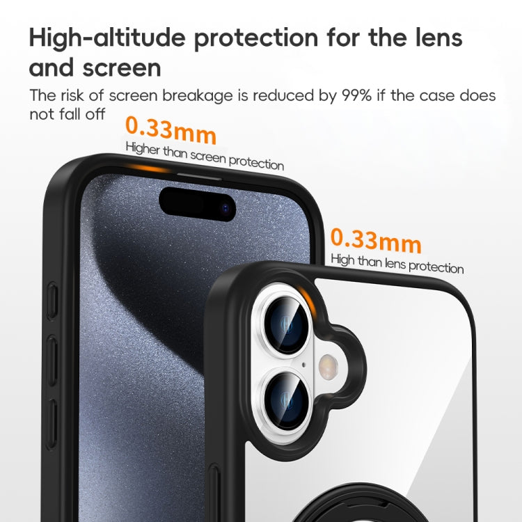 High Transparency 360 Degree Rotating Holder MagSafe Phone Case, For iPhone 15 Pro Max, For iPhone 15 Pro, For iPhone 15, For iPhone 14