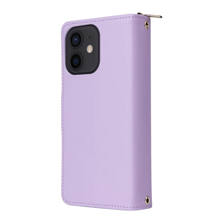 Nine-card Slots Zipper Wallet Bag Leather Phone Case, For iPhone 12 / 12 Pro, For iPhone 12 Pro Max