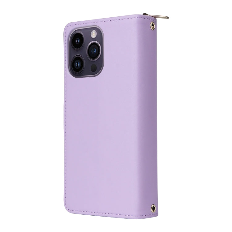 Nine-card Slots Zipper Wallet Bag Leather Phone Case, For iPhone 14 Pro Max, For iPhone 13 Pro Max, For iPhone 13 Pro