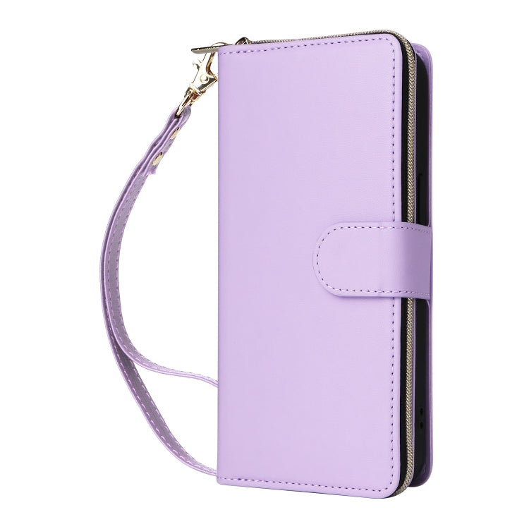 Nine-card Slots Zipper Wallet Bag Leather Phone Case, For iPhone 15, For iPhone 14 / 13, For iPhone 14 Pro
