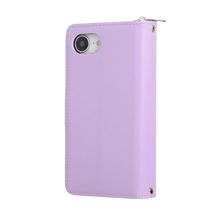 Nine-card Slots Zipper Wallet Bag Leather Phone Case, For iPhone Air, For iPhone 16e, For iPhone 16 Pro Max