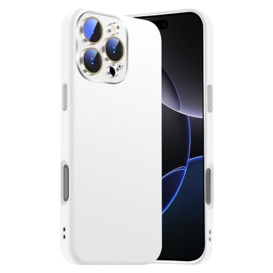 Nano Lens Cover Liquid Silicone Phone Case, For iPhone 16 Pro Max, For iPhone 16 Pro