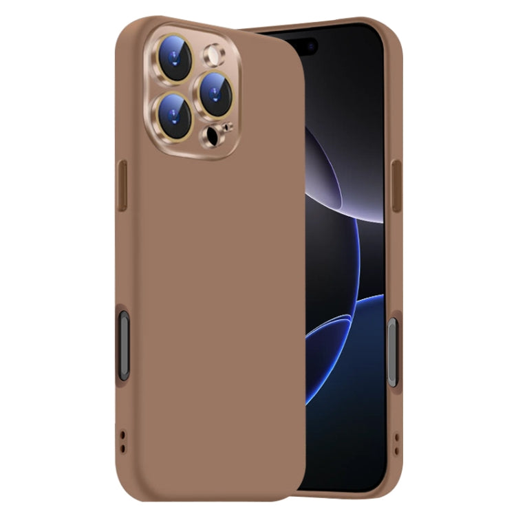 Nano Lens Cover Liquid Silicone Phone Case, For iPhone 16 Pro Max, For iPhone 16 Pro