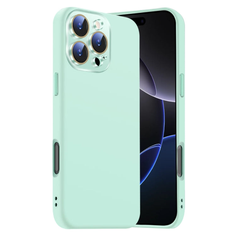 Nano Lens Cover Liquid Silicone Phone Case, For iPhone 16 Pro Max, For iPhone 16 Pro