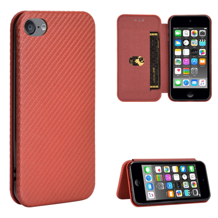 Carbon Fiber Texture Magnetic Horizontal Flip TPU + PC + PU Leather Case with Card Slot, For Kyocera Android One S6, For Kyocera Gratina KYV48, For Ulefone Note 9P, For Sharp Aquos Zero 5G Basic