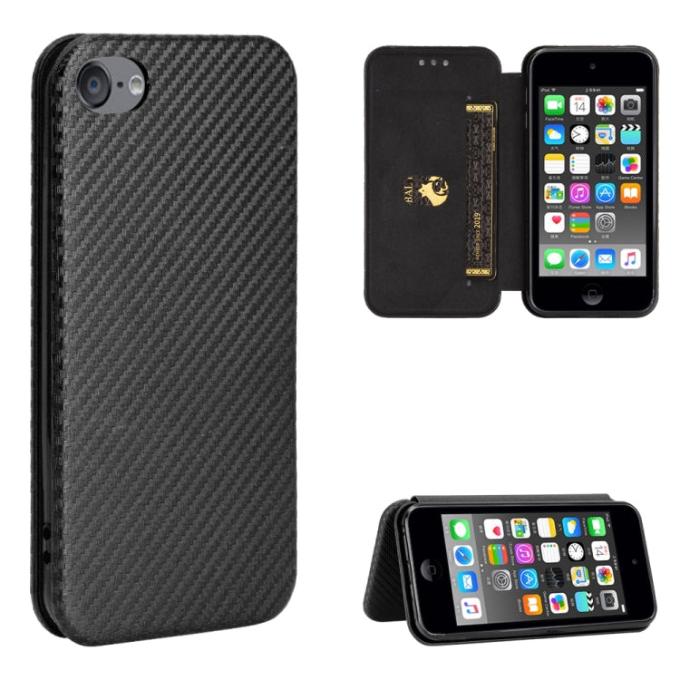 Carbon Fiber Texture Magnetic Horizontal Flip TPU + PC + PU Leather Case with Card Slot, For Kyocera Android One S6, For Kyocera Gratina KYV48, For Ulefone Note 9P, For Sharp Aquos Zero 5G Basic