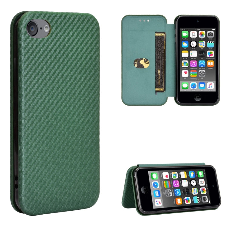 Carbon Fiber Texture Magnetic Horizontal Flip TPU + PC + PU Leather Case with Card Slot, For Kyocera Android One S6, For Kyocera Gratina KYV48, For Ulefone Note 9P, For Sharp Aquos Zero 5G Basic
