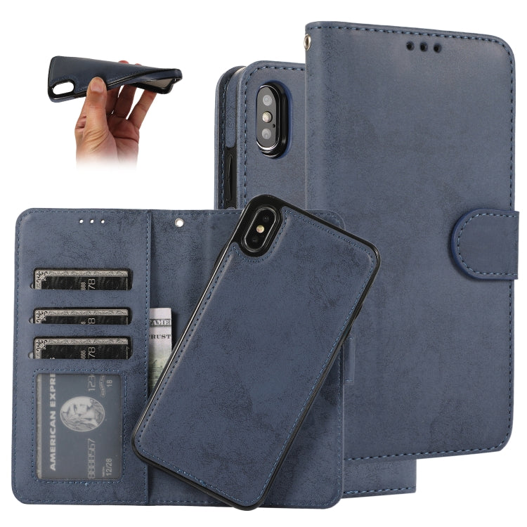 KLT888-2 Retro 2 in 1 Detachable Magnetic Horizontal Flip TPU + PU Leather Case with Holder & Card Slots & Photo Frame & Wallet, For iPhone 6 Plus, For iPhone SE 2022 / SE 2020 / 8 / 7, For iPhone 8 Plus / 7 Plus, For iPhone XS / X