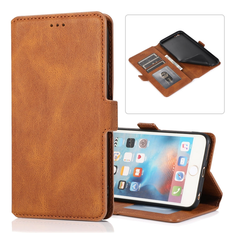 Retro Magnetic Closing Clasp Horizontal Flip Leather Case with Holder & Card Slots & Photo Frame & Wallet, For iPhone 6, For iPhone 6 Plus, For iPhone SE 2022 / SE 2020 / 8 / 7, For iPhone 8 Plus / 7 Plus