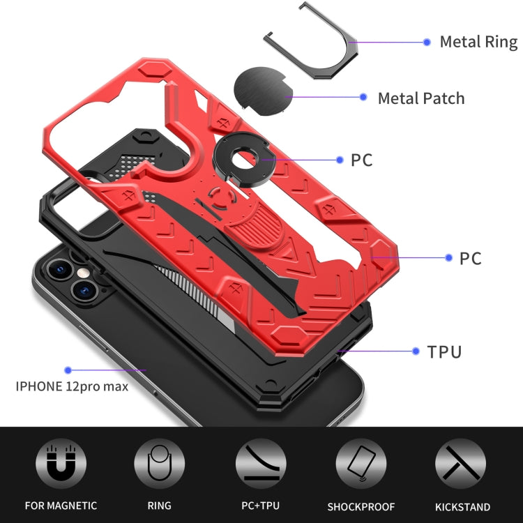 Iron Knight Series 2 in 1 PC + TPU Phone Case with Ring Holder