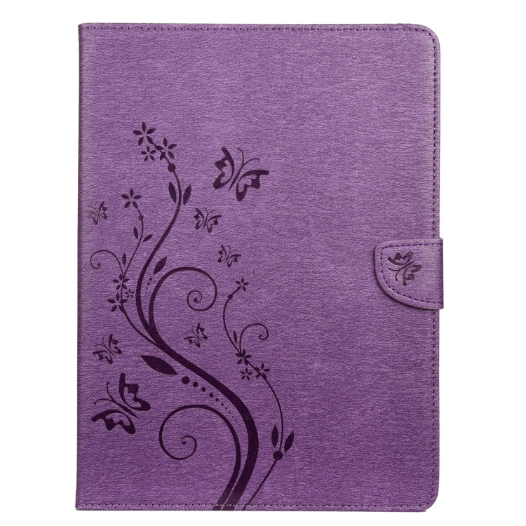 Butterfly Flower Embossing Pattern Horizontal Flip Leather Case with Holder & Card Slots & Wallet, For iPad Pro 11 (2020), For Samsung Galaxy Tab S8+ / Tab S8 Plus / Tab S7 FE / Tab S7+