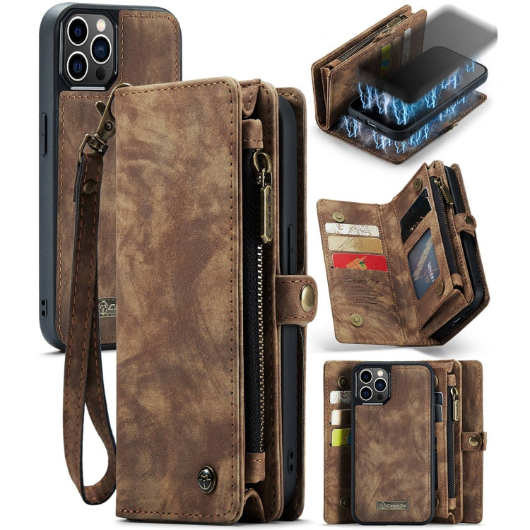 CaseMe-008 Detachable Multifunctional Horizontal Flip Leather Case with Card Slot & Holder & Zipper Wallet & Photo Frame, For iPhone 12 / 12 Pro, For iPhone 12 Pro Max, For iPhone 12 mini