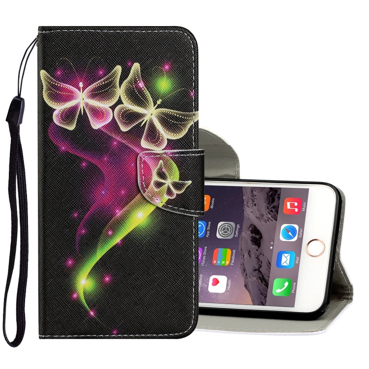 Coloured Drawing Pattern Horizontal Flip PU Leather Case with Holder & Card Slots & Wallet & Lanyard, For iPhone 6 & 6s