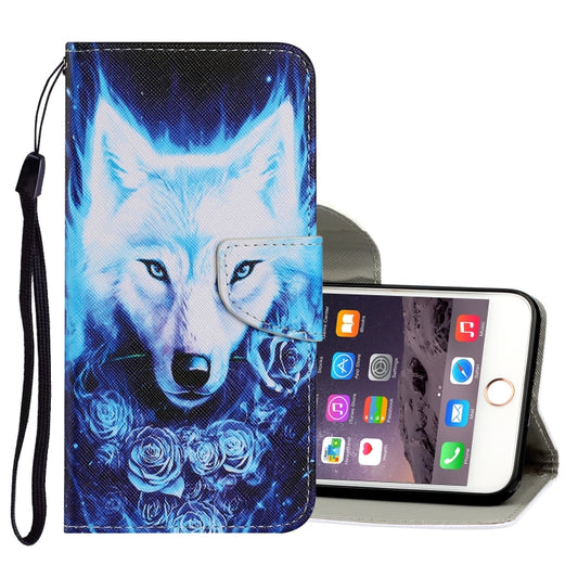 Coloured Drawing Pattern Horizontal Flip PU Leather Case with Holder & Card Slots & Wallet & Lanyard, For iPhone 8 & 7