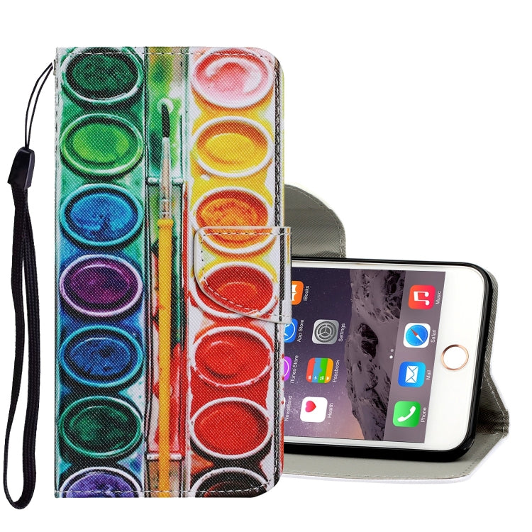 Coloured Drawing Pattern Horizontal Flip PU Leather Case with Holder & Card Slots & Wallet & Lanyard, For iPhone 8 & 7