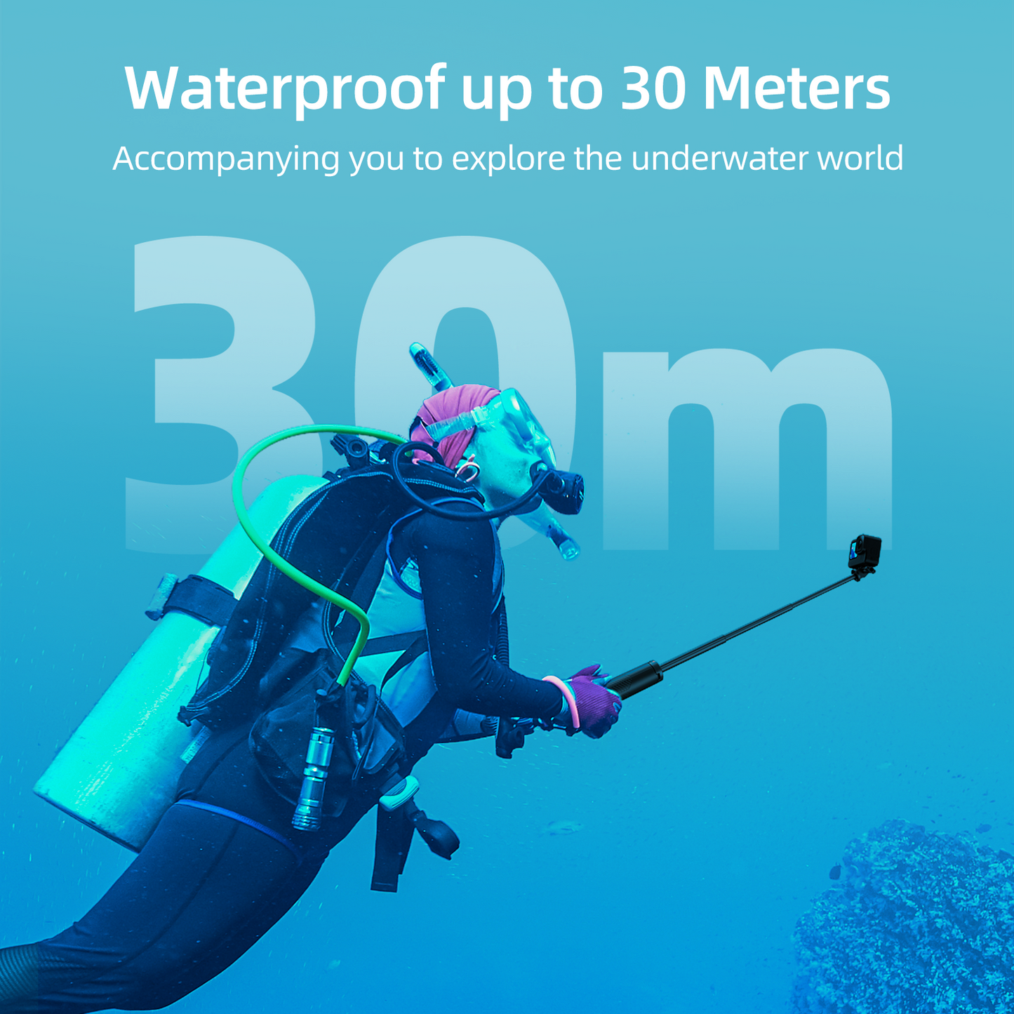 TELESIN Floating Tripod Selfie Stick