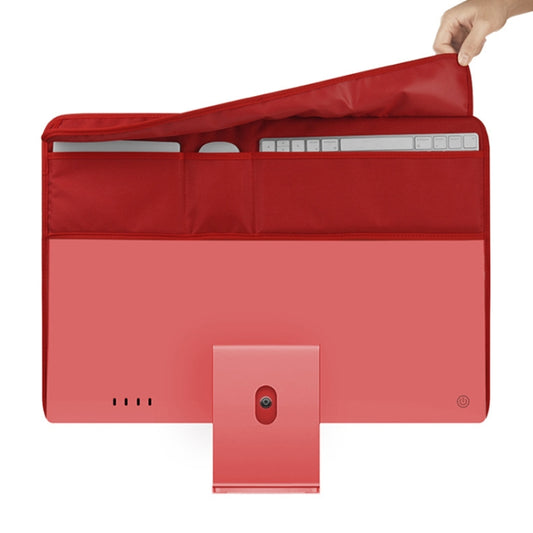 For 24 inch Apple iMac Portable Dustproof Cover Desktop Apple Computer LCD Monitor Cover with Storage Bag, 24 inch (Black), 24 inch (Grey), 24 inch (Blue), 24 inch (Purple), 24 inch (Red)