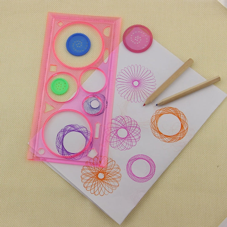 10pcs Creative Million Flower Ruler Geometric Learning Rules Drawing Tools Fixed Student Painting Set Creative,Random Color Delivery