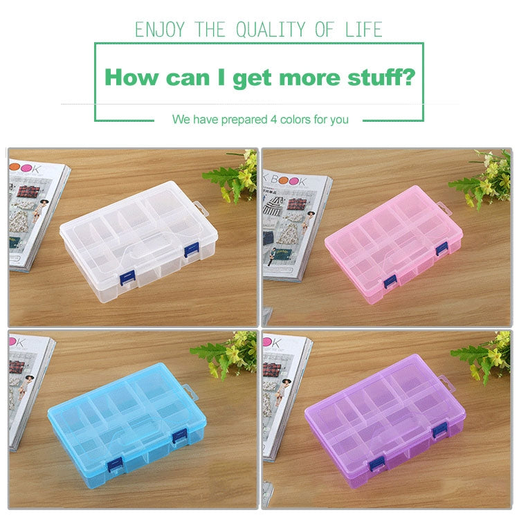 Double layer 8 Slots Plastic Jewelry Box Organizer Storage Container with Adjustable Dividers, 8 Slots (Purple), 8 Slots (White), 8 Slots (Pink), 8 Slots (Blue)
