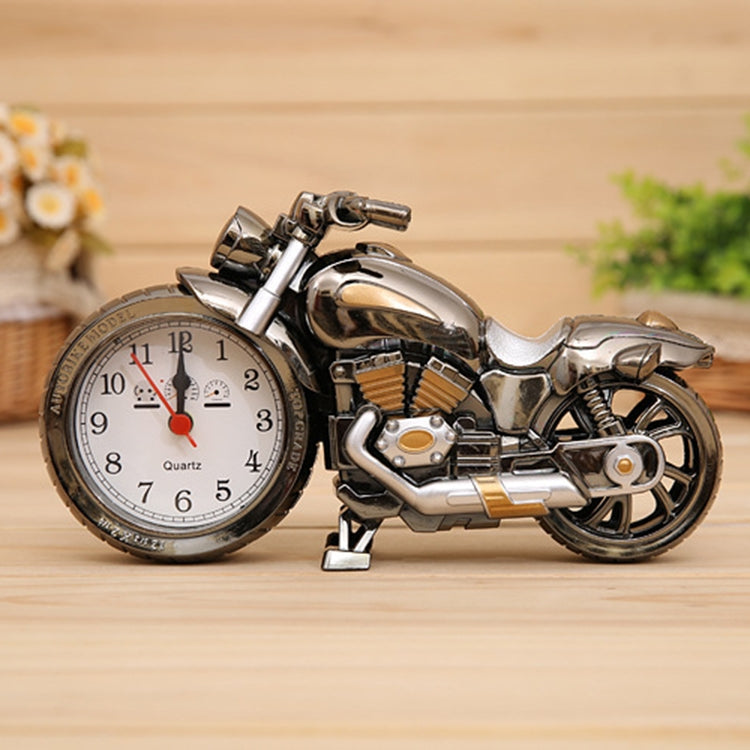 Cartoon Motorcycle Alarm Clock Bedroom Plastic Pointer Alarm Clock, Size: 23*13*6cm