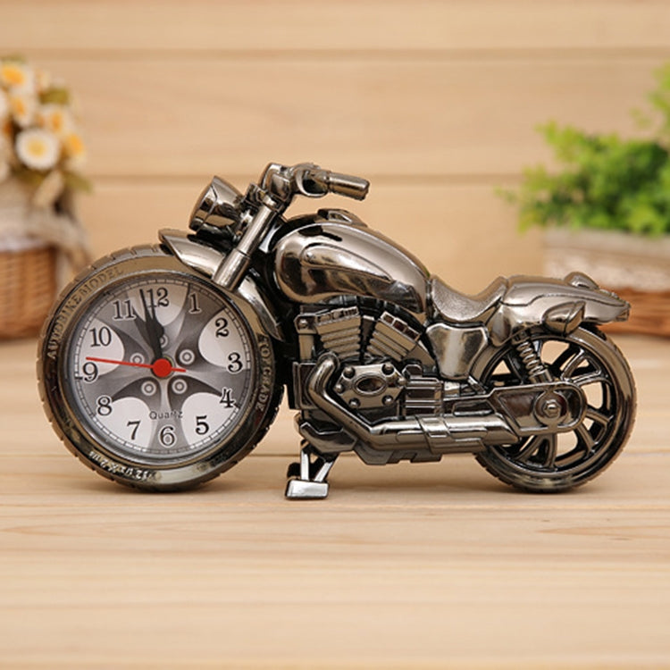 Cartoon Motorcycle Alarm Clock Bedroom Plastic Pointer Alarm Clock, Size: 23*13*6cm