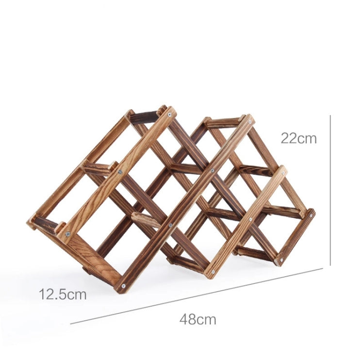 6 Bottles Racks Foldable Wine Stand Wooden Wine Holder Kitchen Bar Display Shelf