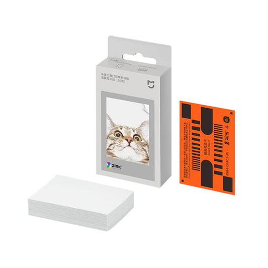 50 PCS Original Xiaomi Print Photographic Paper Paste Paper for Xiaomi Pocket Photo Printer