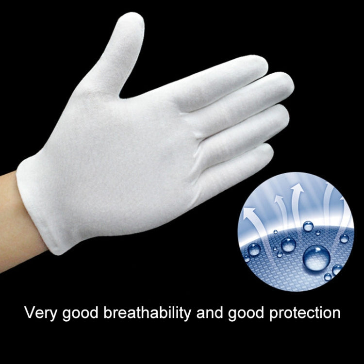 12 Pairs Pure Cotton Working Gloves, Thickened，Size：XL, Thickened，Size：XL