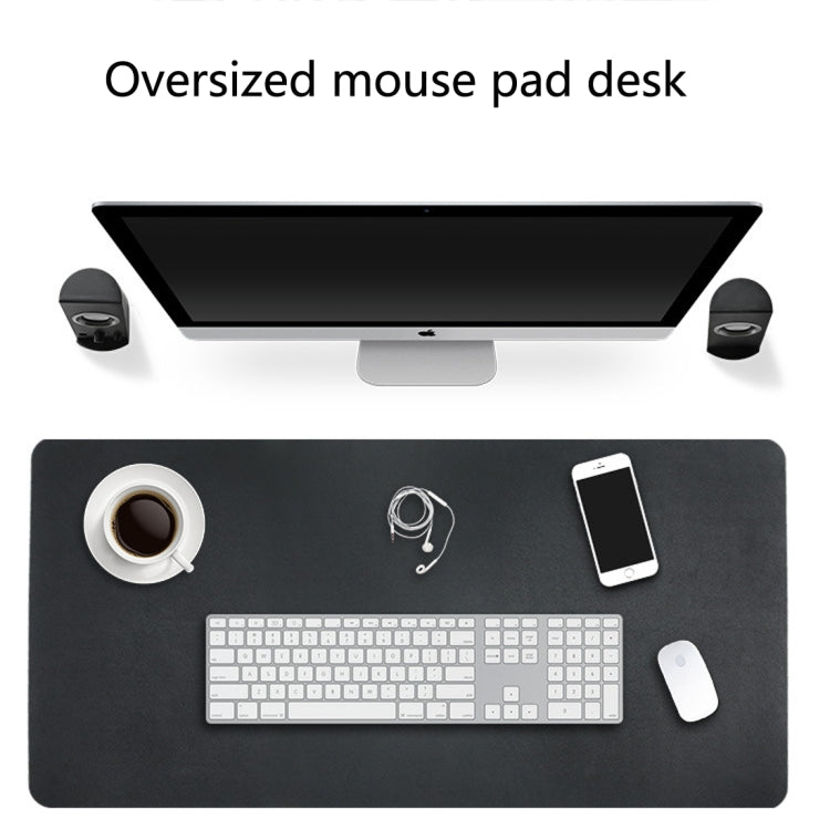 Multifunction Business Double Sided PU Leather Mouse Pad Keyboard Pad Table Mat Computer Desk Mat, Size: 120 x 60cm, Size: 120 x 60cm(Black Red), Size: 120 x 60cm, Size: 120 x 60cm(Green + Silver), Size: 120 x 60cm(Blue + Yellow)...