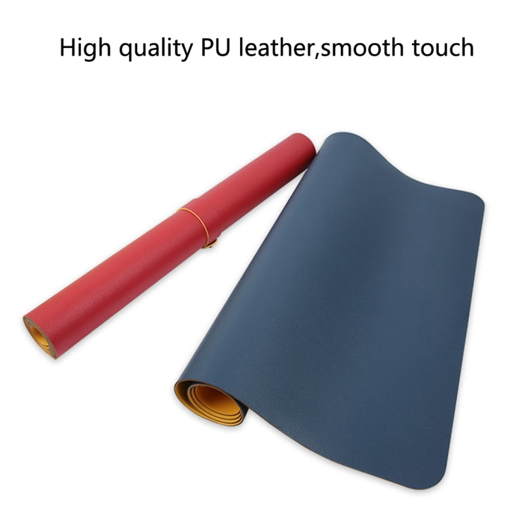 Multifunction Business Double Sided PU Leather Mouse Pad Keyboard Pad Table Mat Computer Desk Mat, Size: 120 x 60cm, Size: 120 x 60cm(Black Red), Size: 120 x 60cm, Size: 120 x 60cm(Green + Silver), Size: 120 x 60cm(Blue + Yellow)...