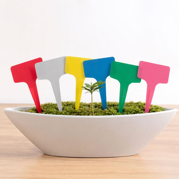 100PCS Floral Label Gardening Label T - type Label Insert Label Potted Label,Random Color Delivery, Plant Label 4
