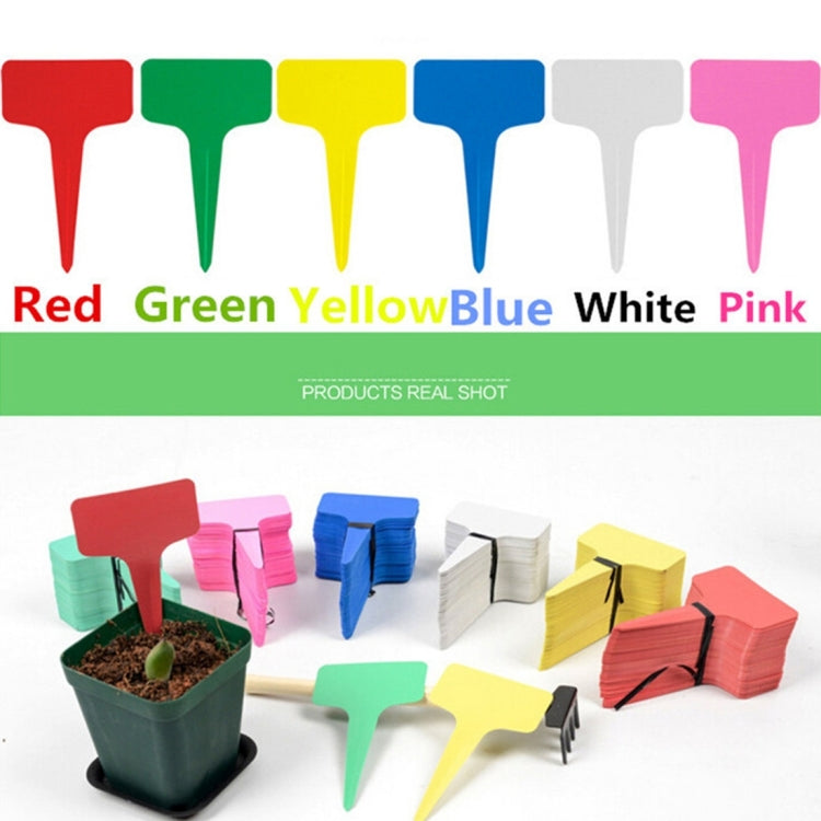 100PCS Floral Label Gardening Label T - type Label Insert Label Potted Label,Random Color Delivery, Plant Label 4