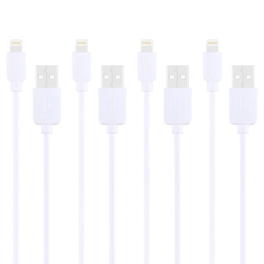 4 PCS HAWEEL 1m High Speed 8 pin to USB Sync and Charging Cable Kit for iPhone, iPad, 4pcs