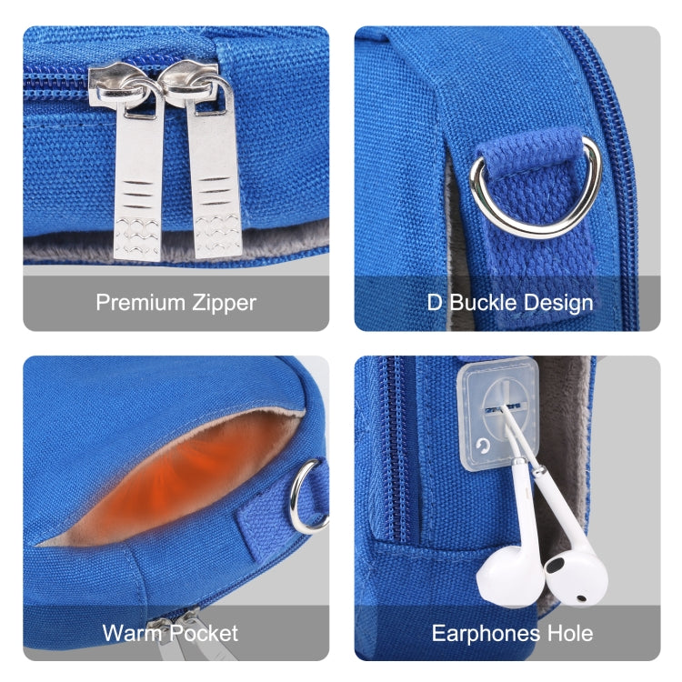 HAWEEL Messenger Shoulder Small Bag Digital Tablet Phone Warmer Storage Bag with Hand Warmer