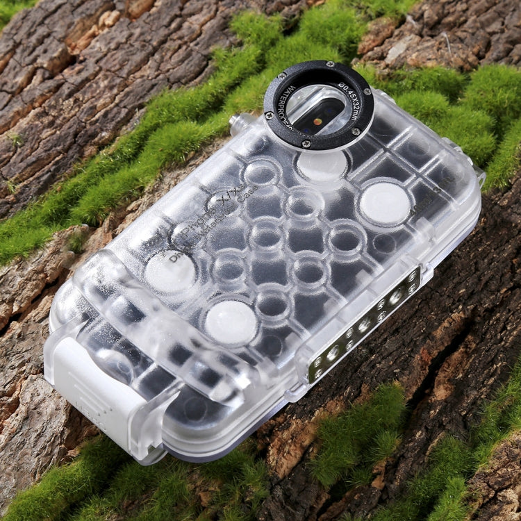For iPhone X / XS HAWEEL 40m/130ft Diving Case, Photo Video Taking Underwater Housing Cover