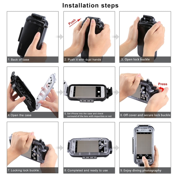For iPhone X / XS HAWEEL 40m/130ft Diving Case, Photo Video Taking Underwater Housing Cover